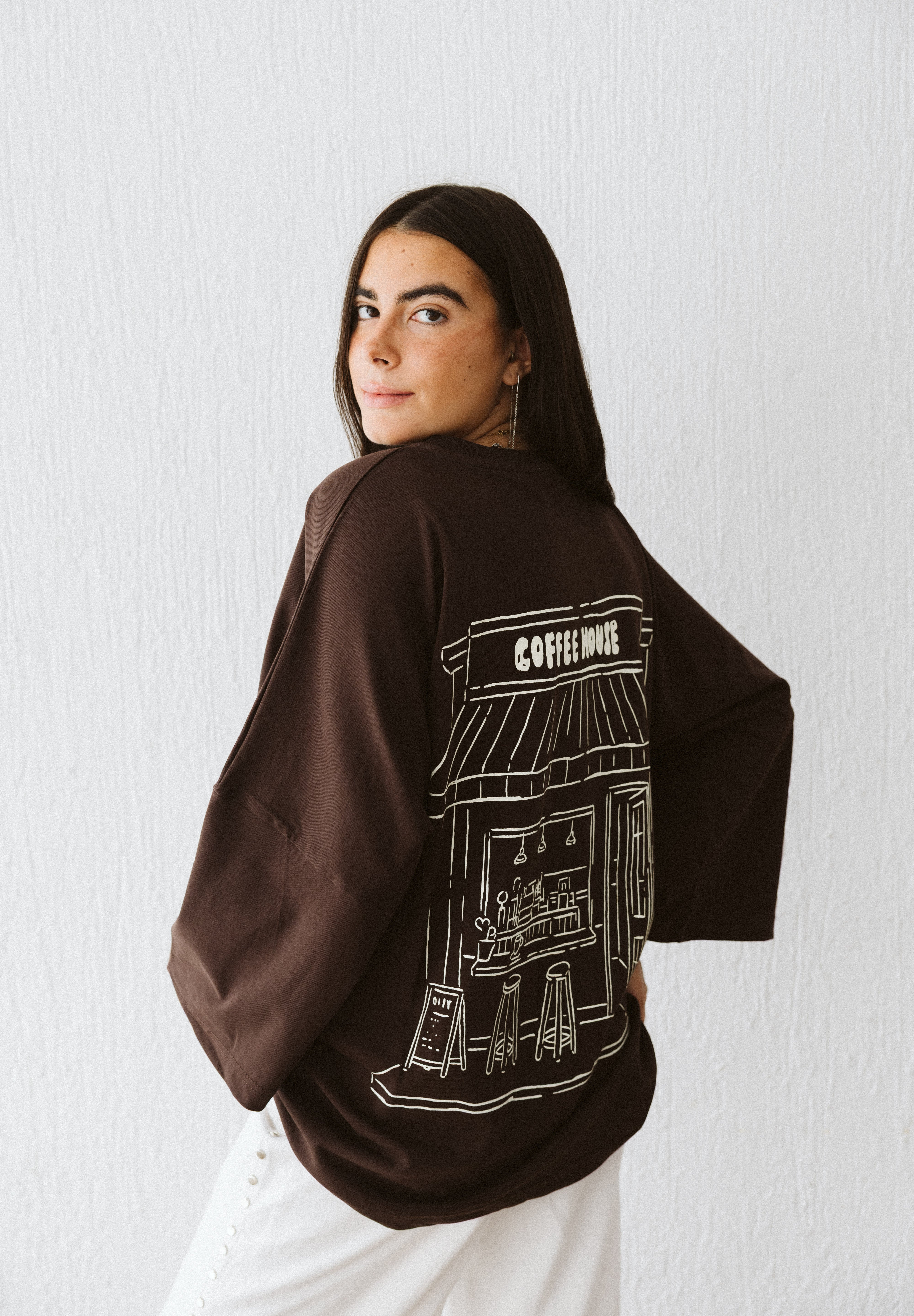 Coffee House Tee In Brown