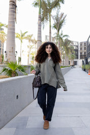Off-Duty Sweater In Olive