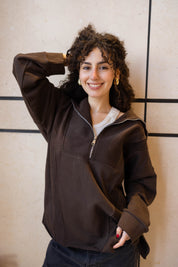 Off-Duty Sweater In Brown