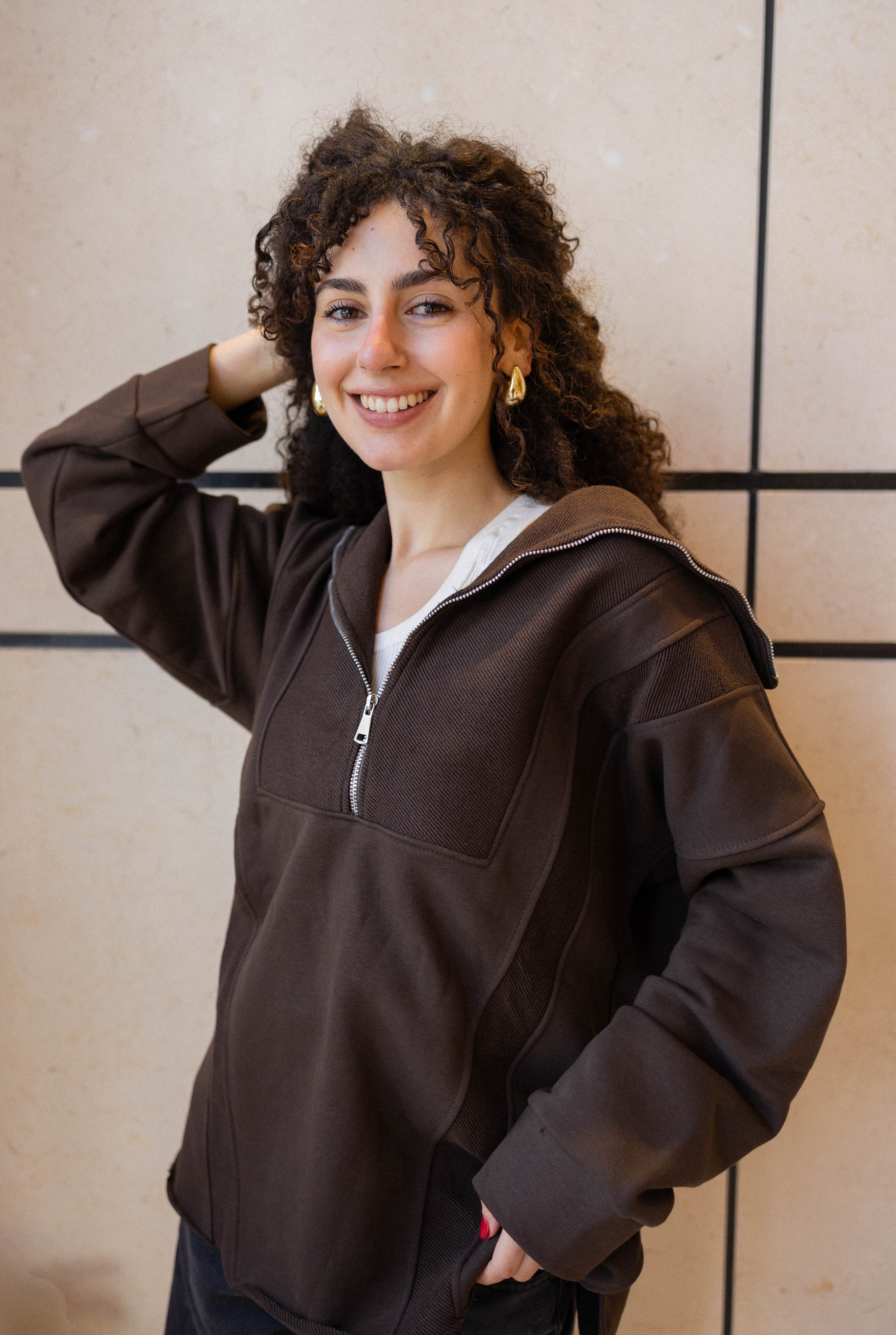 Off-Duty Sweater In Brown
