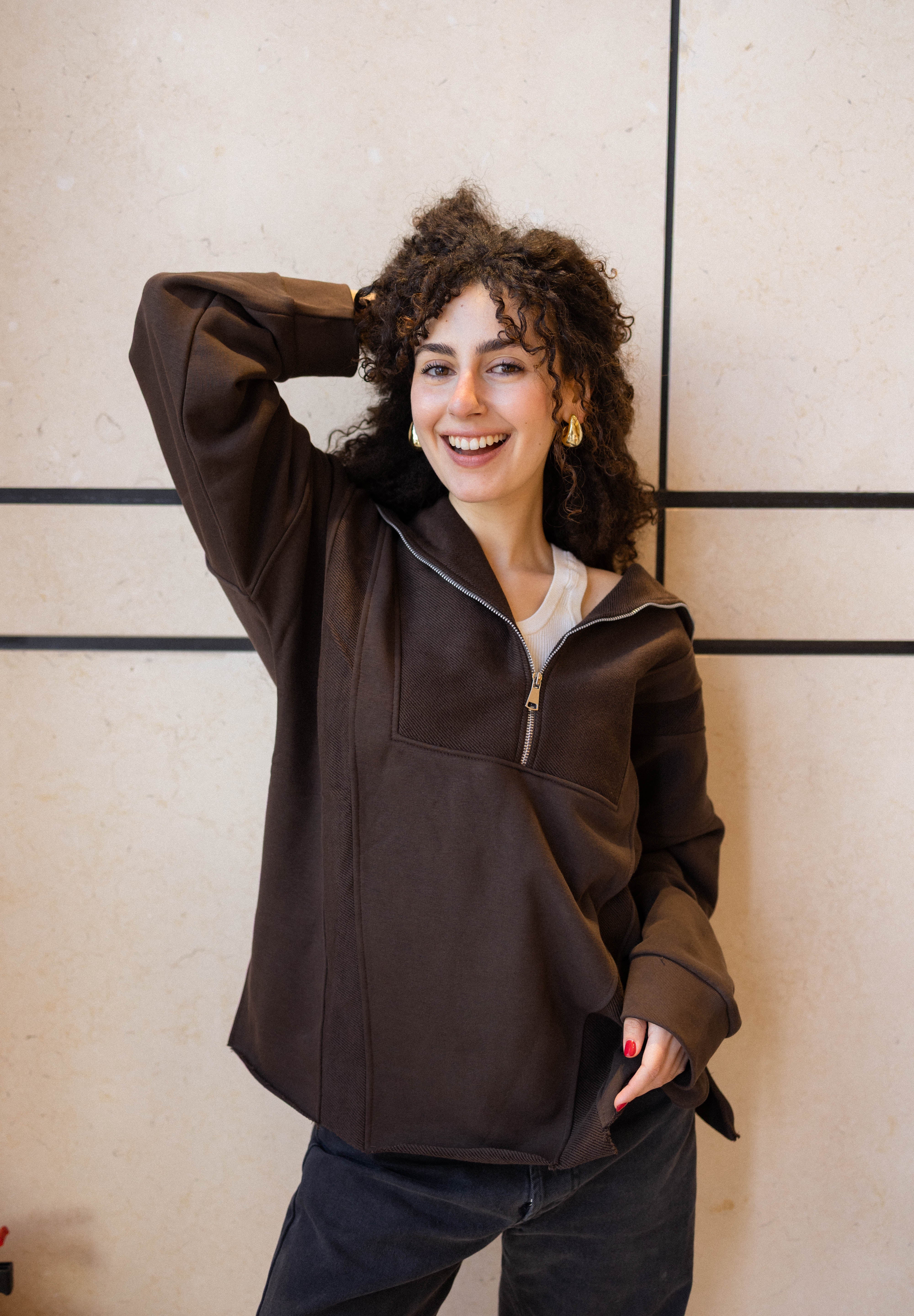 Off-Duty Sweater In Brown