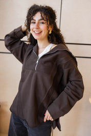 Off-Duty Sweater In Brown