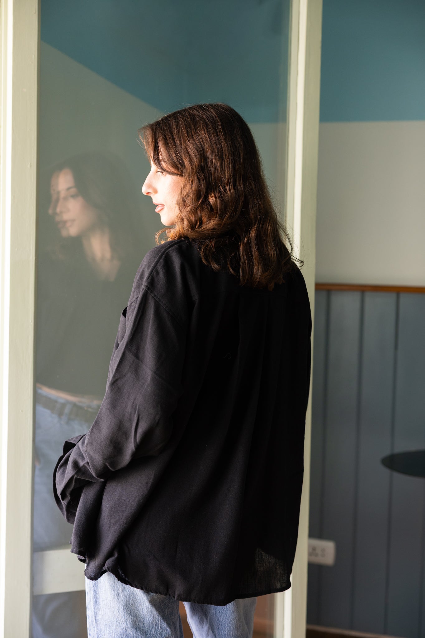 Basic Linen Shirt In Black