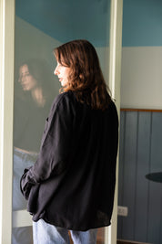 Basic Linen Shirt In Black