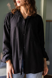 Basic Linen Shirt In Black