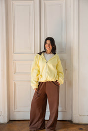 Hidden Heart Hoodie In Butter Yellow