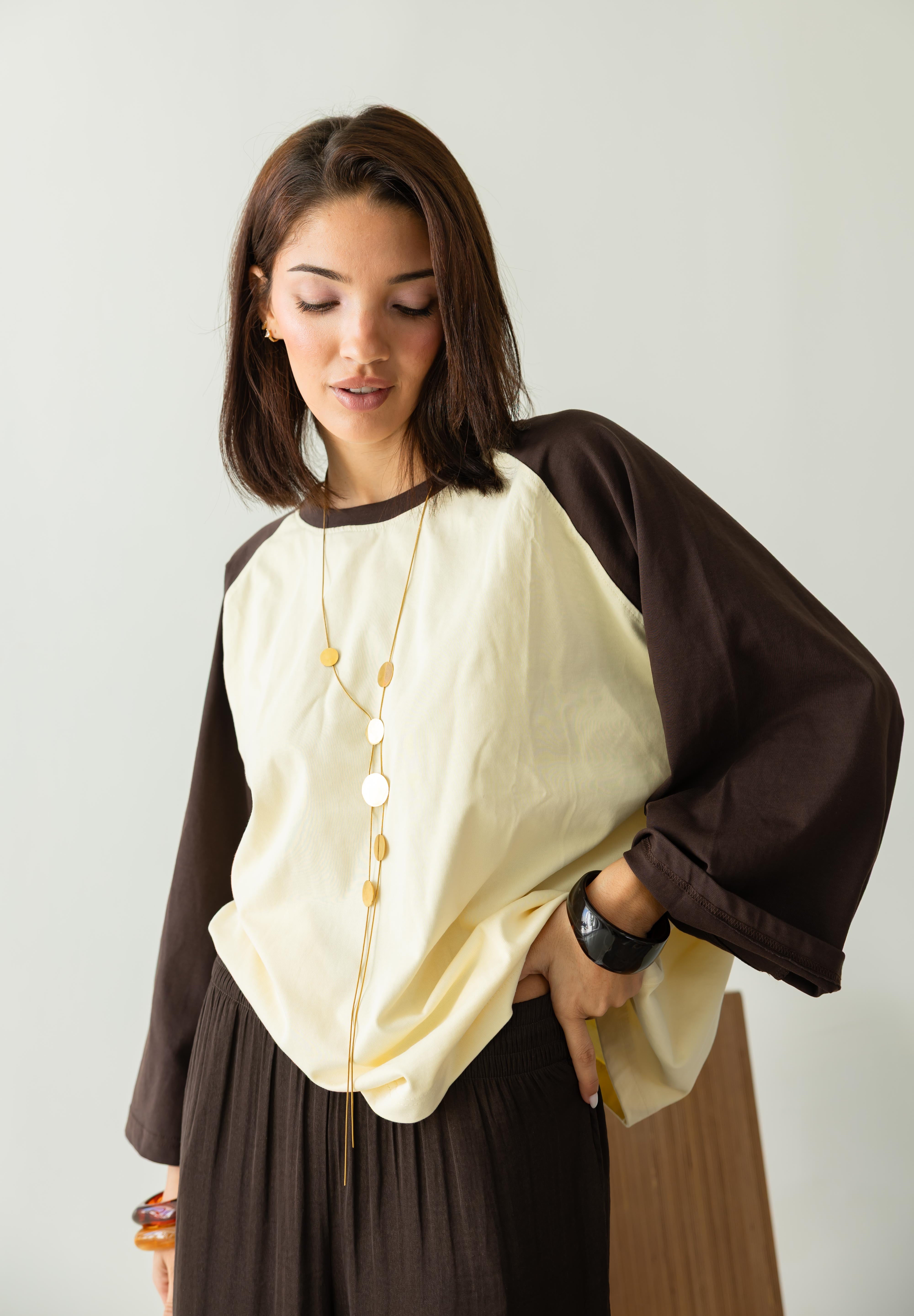 RAGLAN T-SHIRT IN BUTTER YELLOW