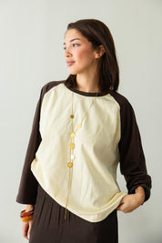 RAGLAN T-SHIRT IN BUTTER YELLOW