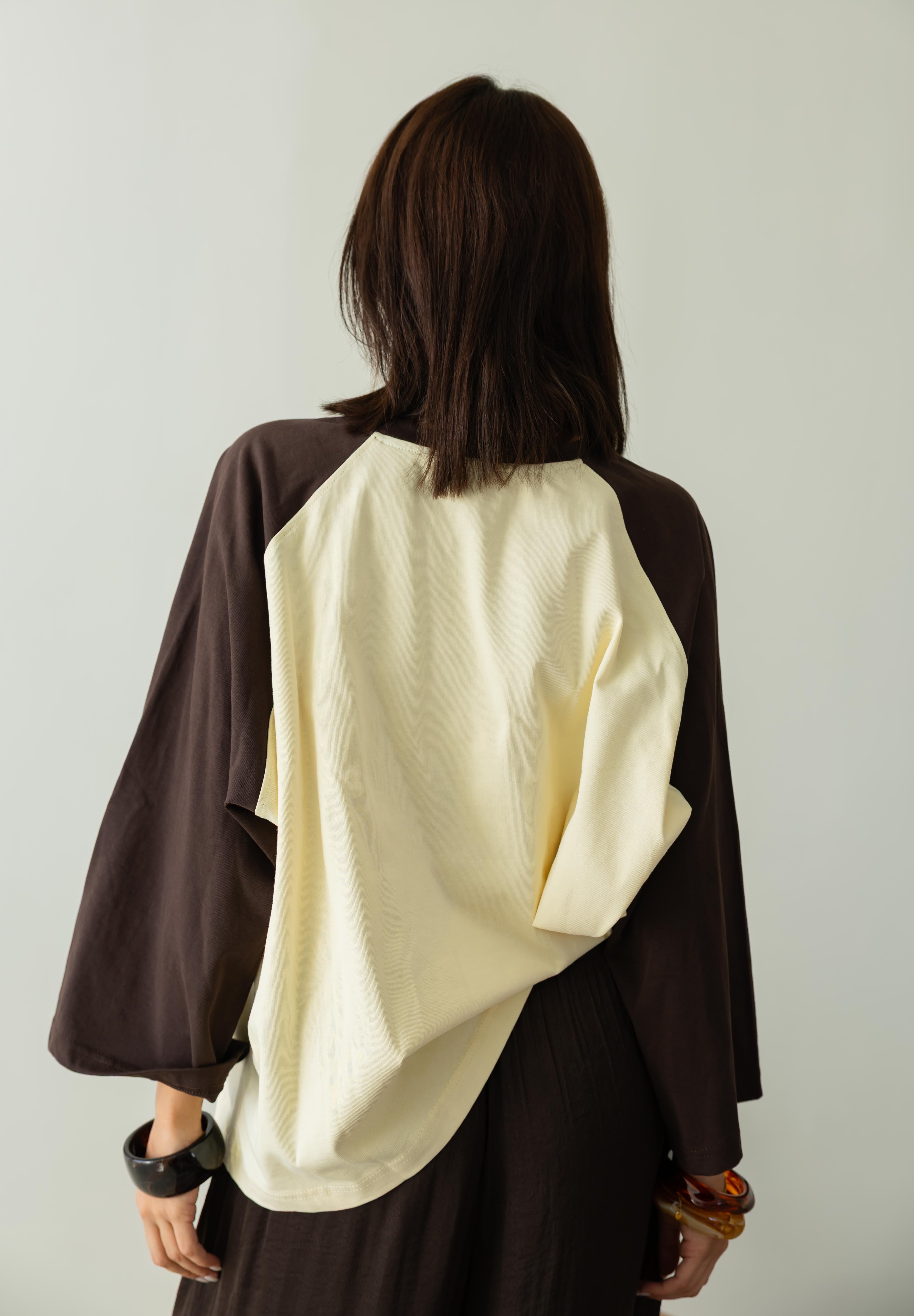 RAGLAN T-SHIRT IN BUTTER YELLOW