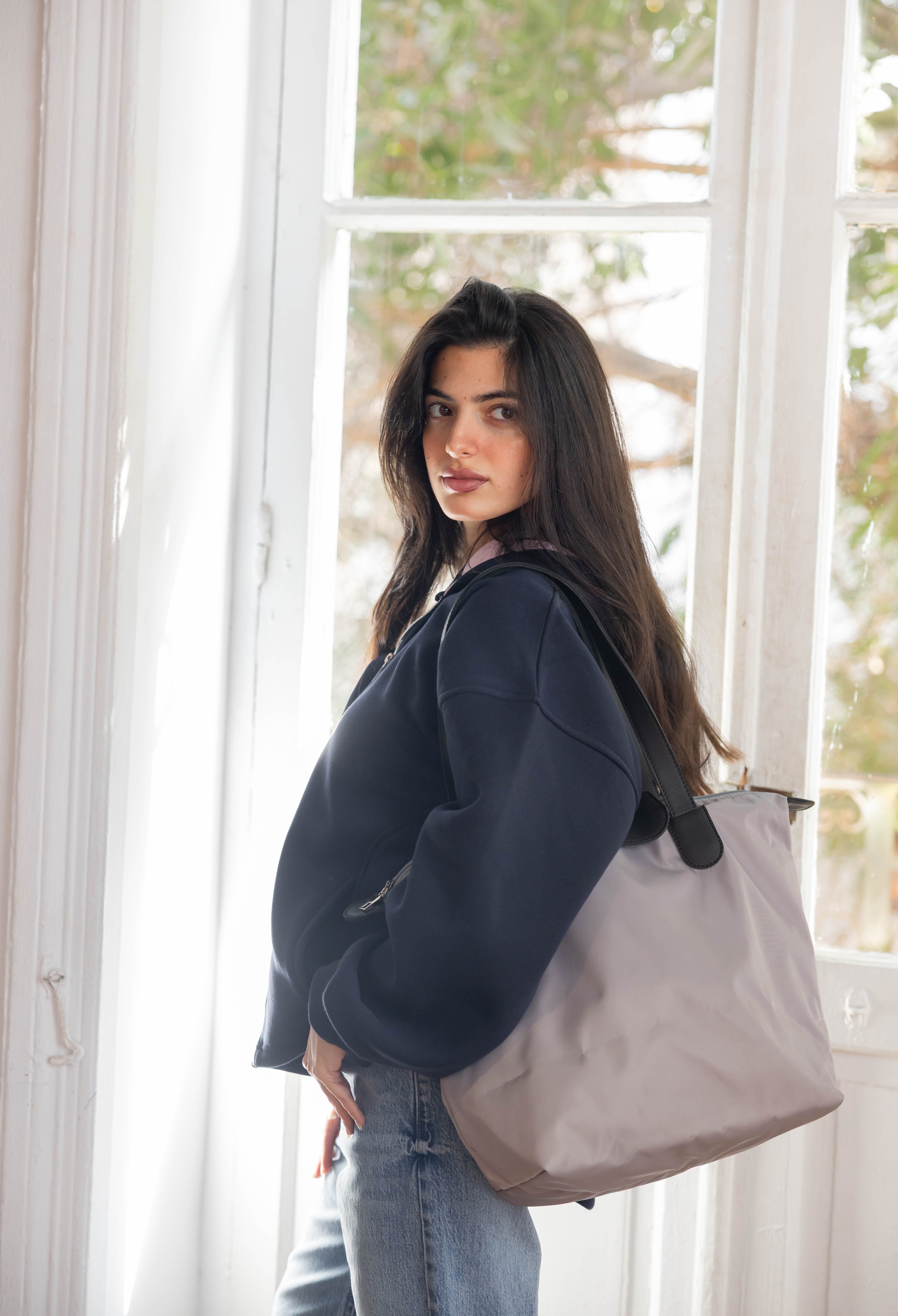 Long Day Bag In Light Grey