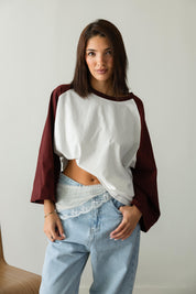 RAGLAN T-SHIRT IN OFF WHITE