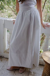 poplin skirt In White