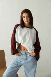 RAGLAN T-SHIRT IN OFF WHITE