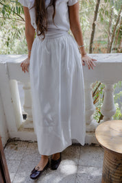 poplin skirt In White
