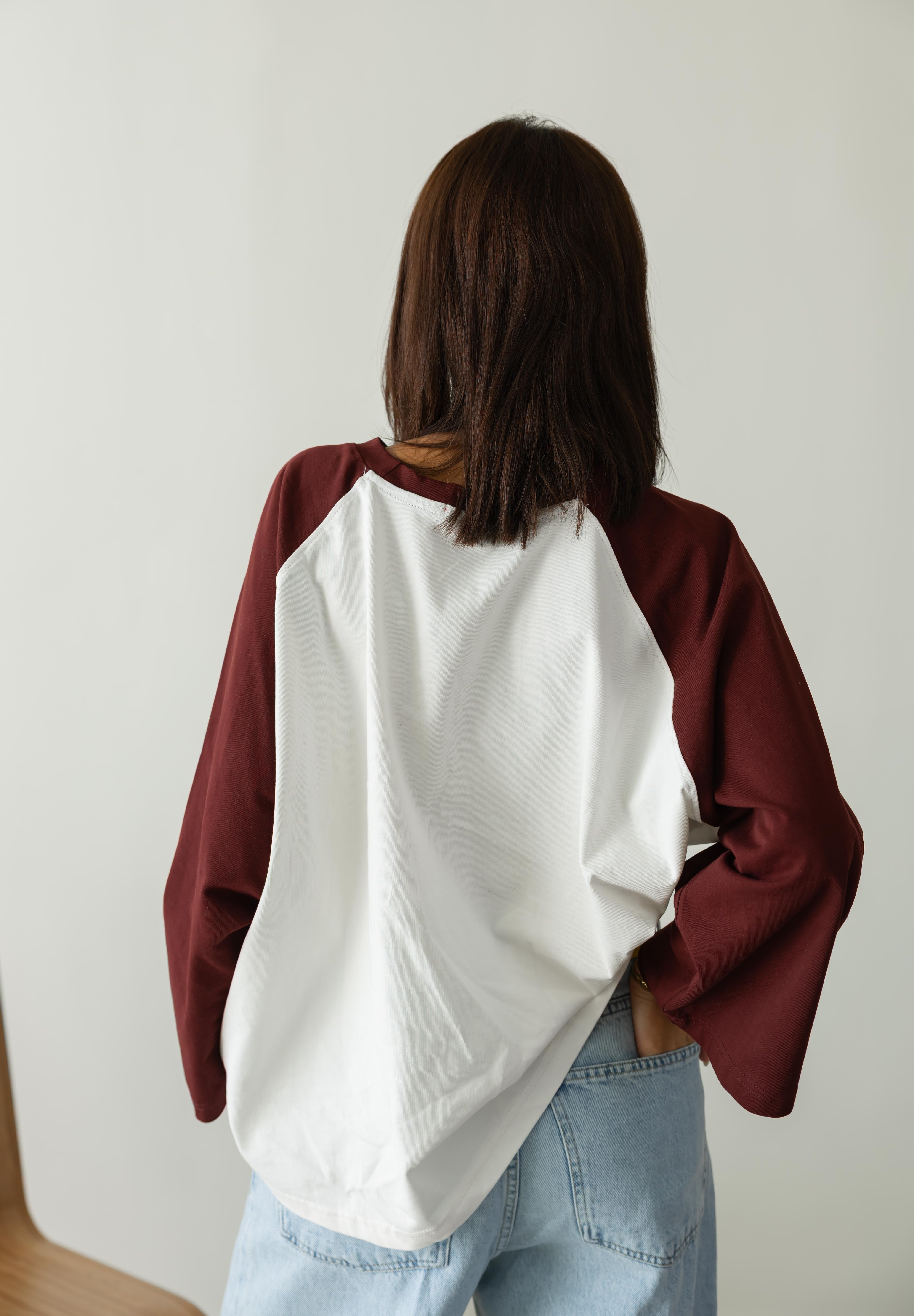 RAGLAN T-SHIRT IN OFF WHITE