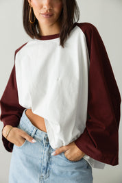RAGLAN T-SHIRT IN OFF WHITE