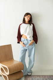 RAGLAN T-SHIRT IN OFF WHITE