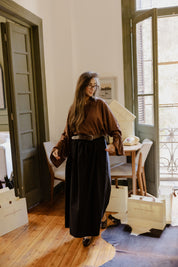 poplin skirt In Black