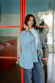 Butterfly kimono In Baby Blue