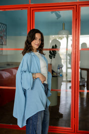 Butterfly kimono In Baby Blue