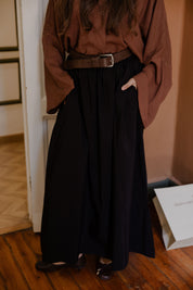 poplin skirt In Black
