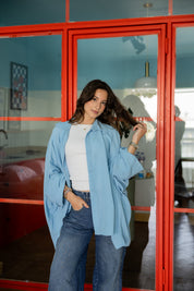 Butterfly kimono In Baby Blue