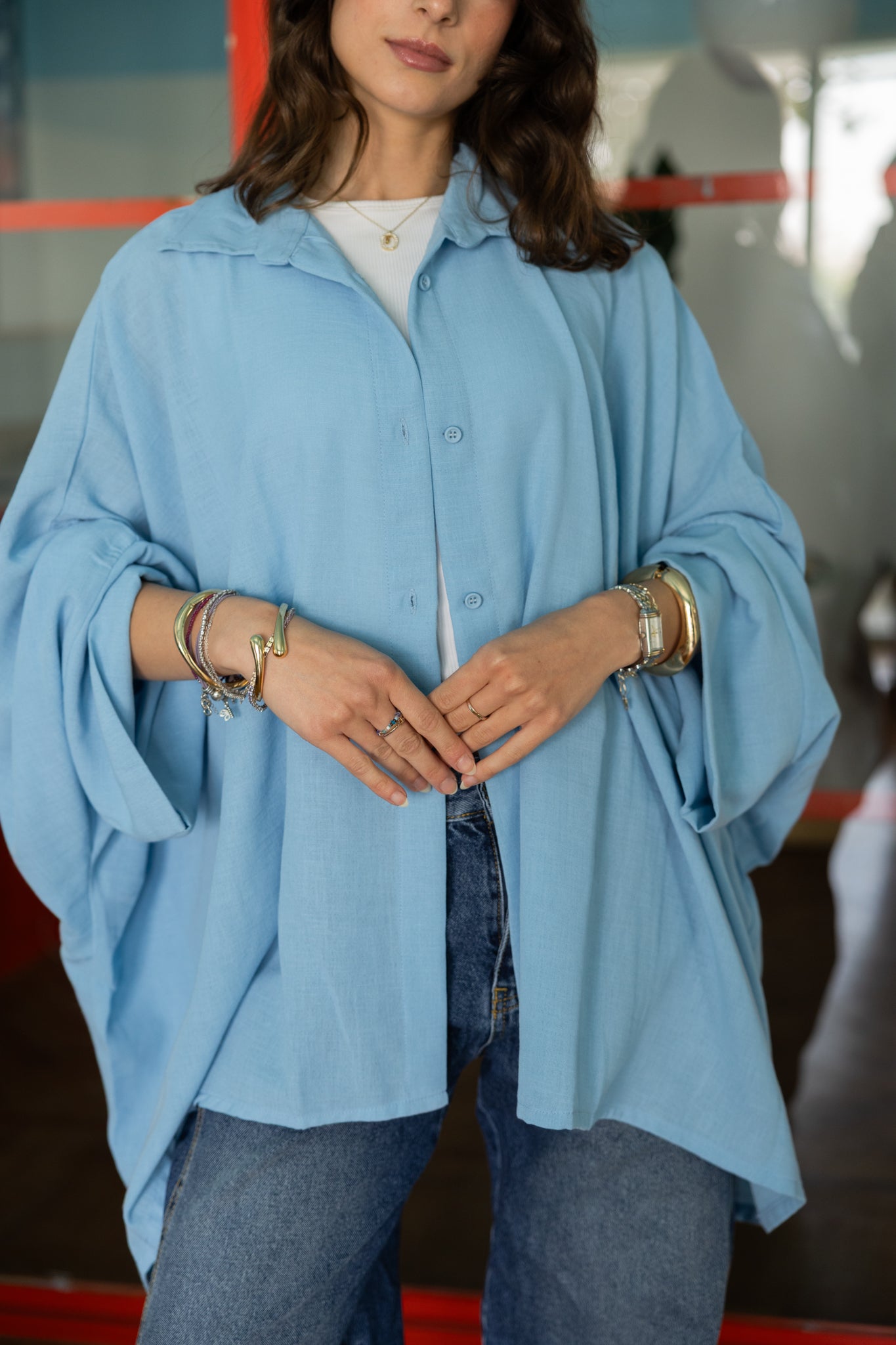 Butterfly kimono In Baby Blue