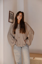 Her Way Linen Shirt In Sage