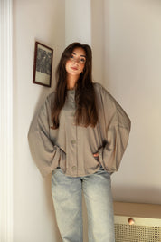 Her Way Linen Shirt In Sage