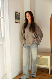 Her Way Linen Shirt In Sage