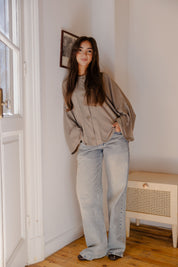 Her Way Linen Shirt In Sage