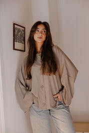 Her Way Linen Shirt In Sage