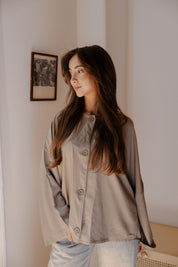 Her Way Linen Shirt In Sage