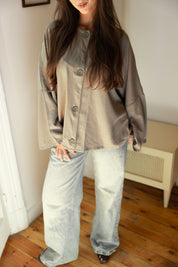 Her Way Linen Shirt In Sage