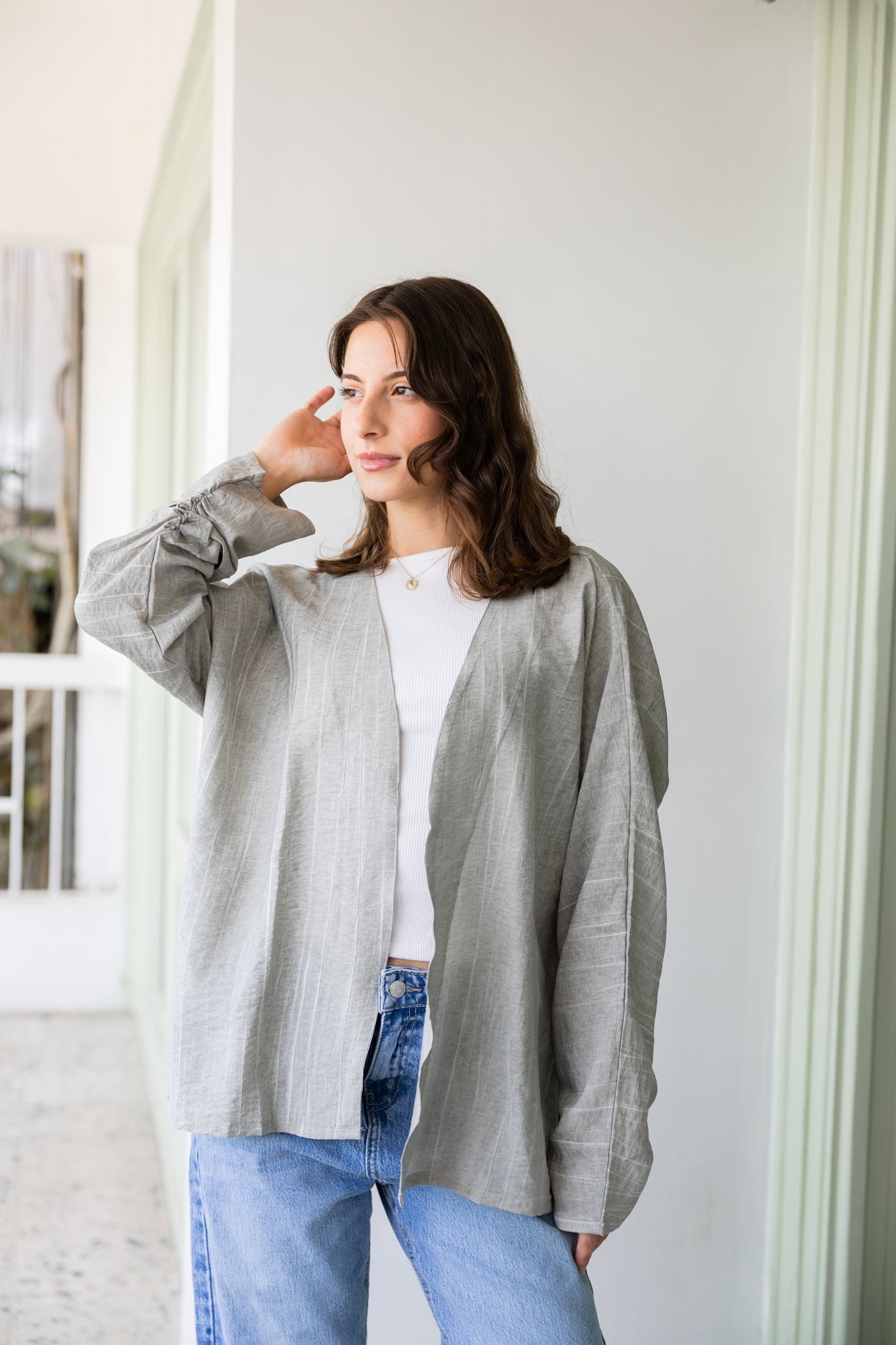 THE CARDI IN GREY