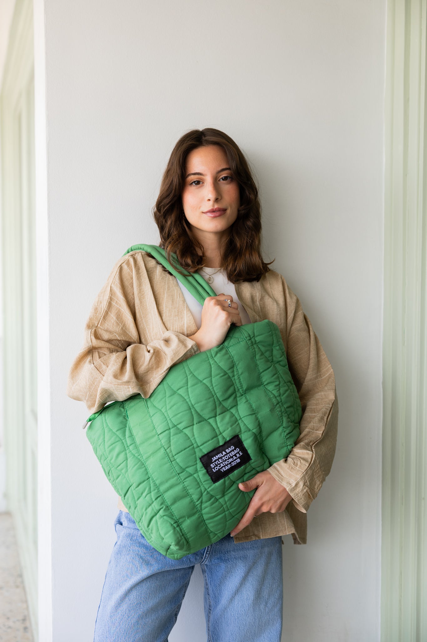 the duffle bag In Green