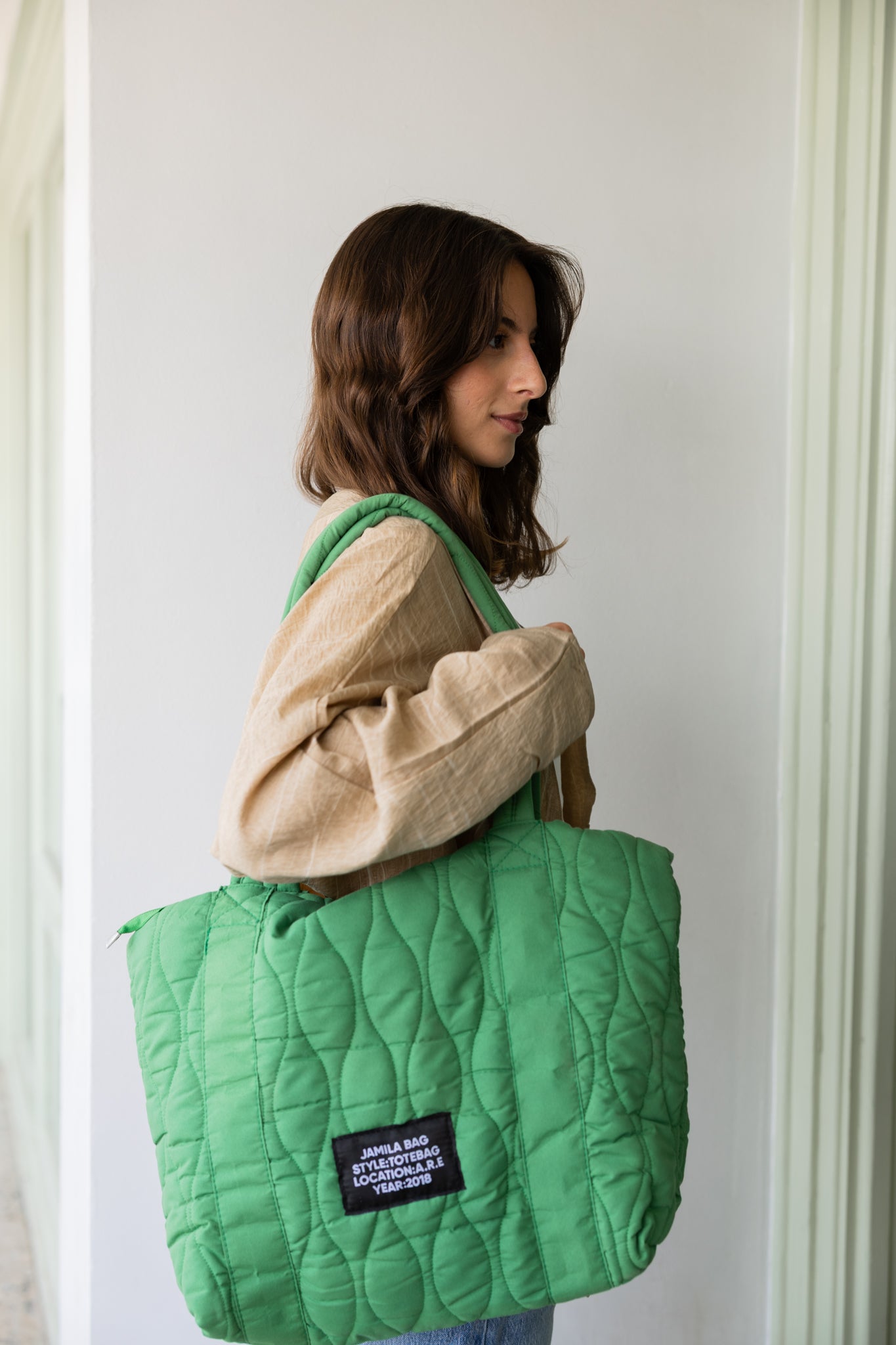 the duffle bag In Green