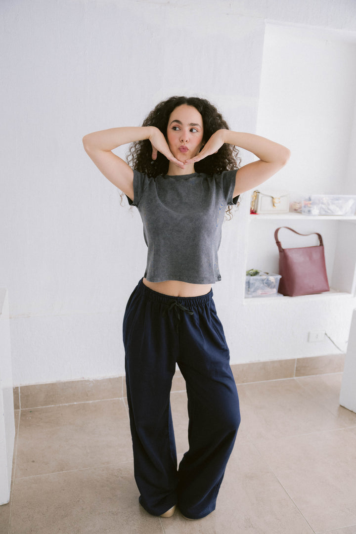 sweetie pants in midnight-blue