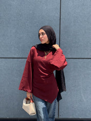 Girlie Blouse In wine