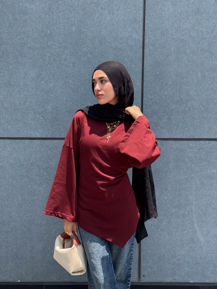 Girlie Blouse In wine