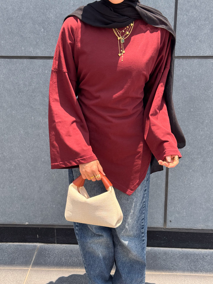 Girlie Blouse In wine