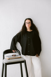Her Way Linen Shirt In Black