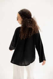 Her Way Linen Shirt In Black