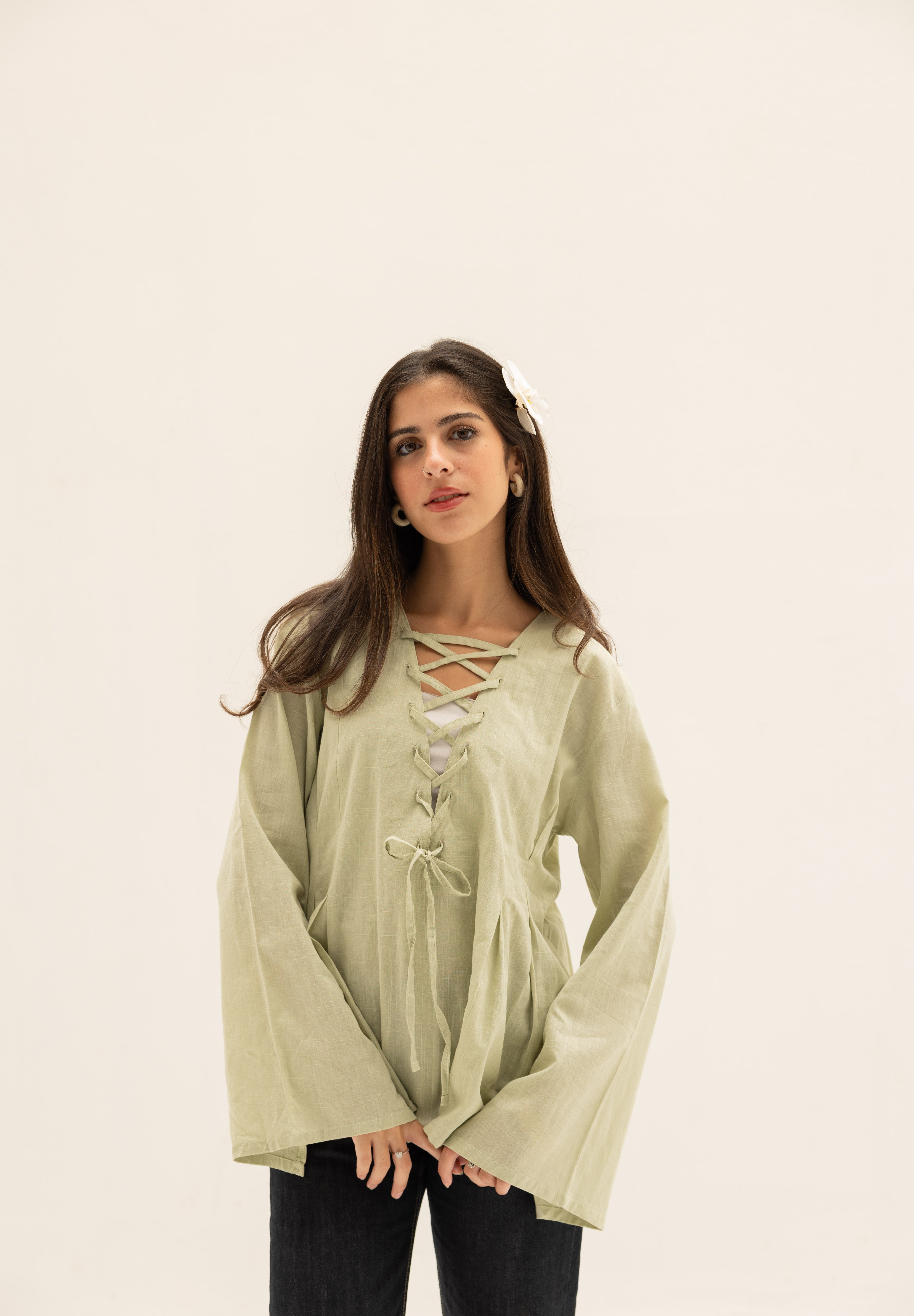 Ruffle Me Up Blouse In Mint