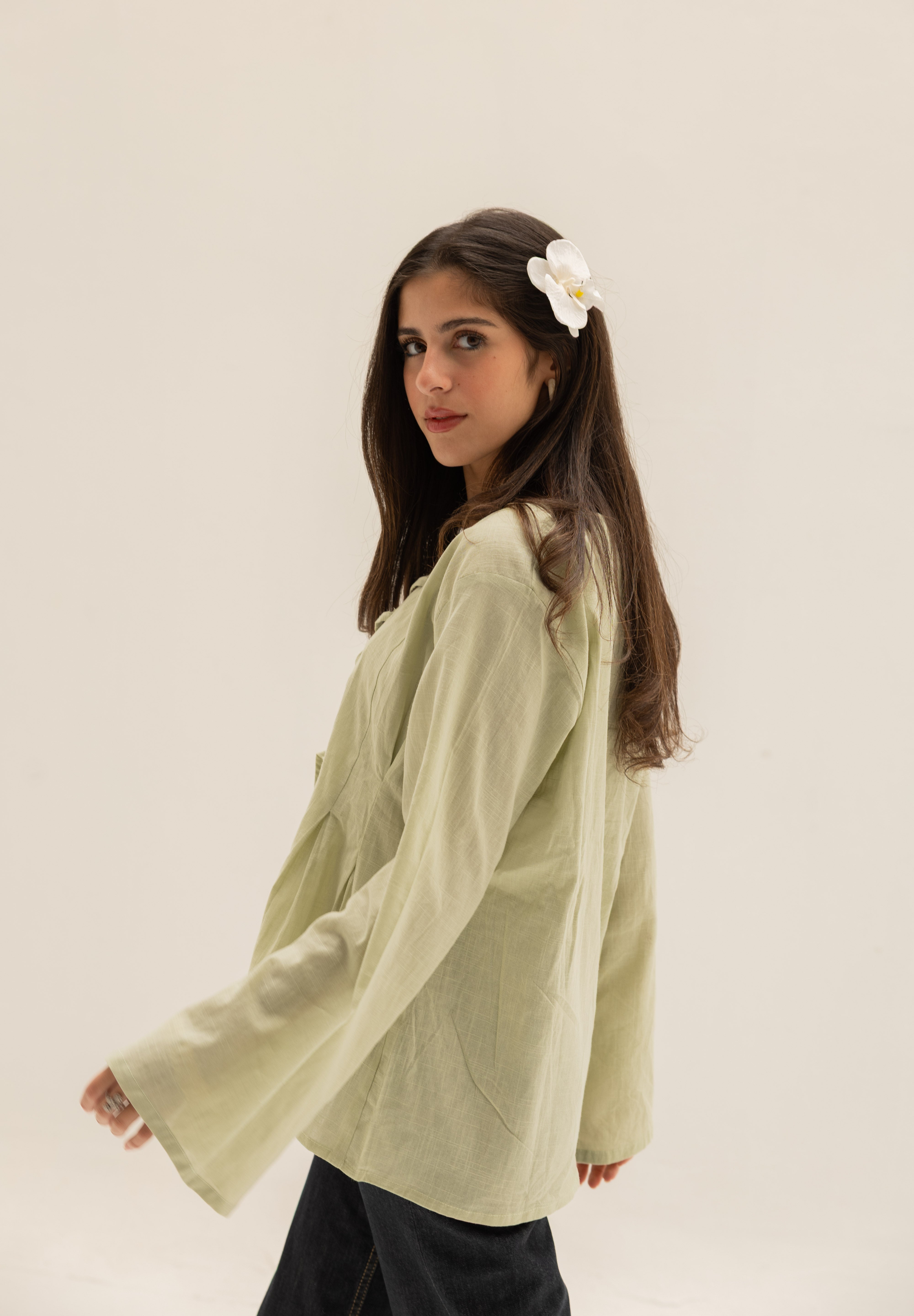 Ruffle Me Up Blouse In Mint