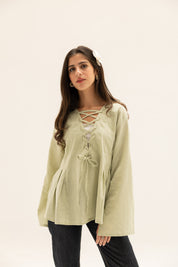 Ruffle Me Up Blouse In Mint