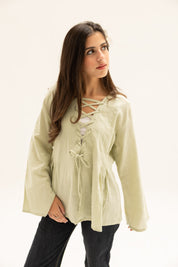 Ruffle Me Up Blouse In Mint