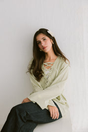Ruffle Me Up Blouse In Mint
