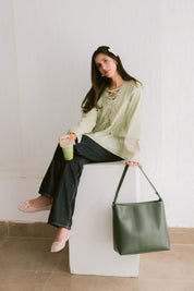 Her Leather Bag In Pine