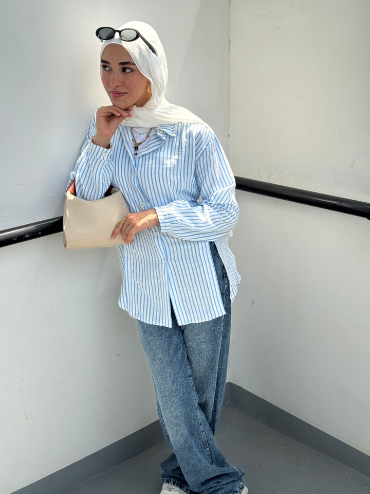 Strippy Shirt In Blue